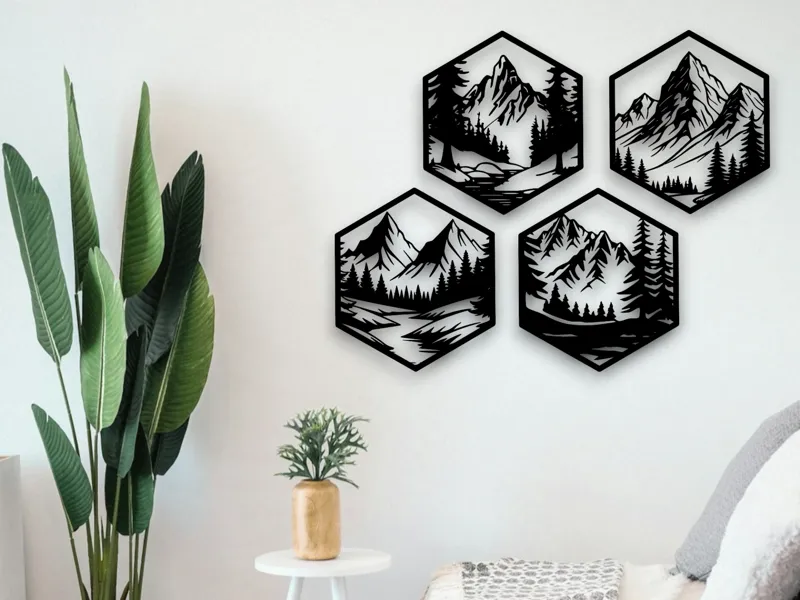 Hexagonal Wall Art - v2