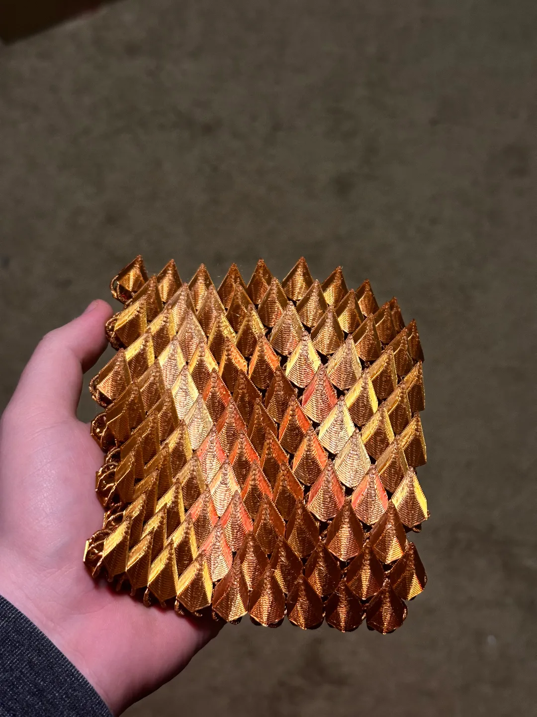 Dragon Scale Hexagonal Chainmail - Print in place view 2