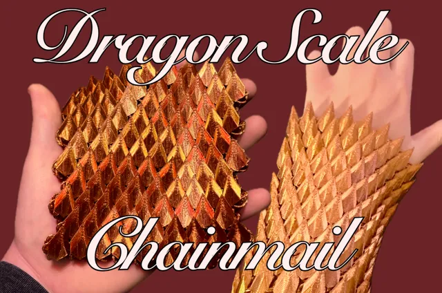 Dragon Scale Hexagonal Chainmail - Print in place