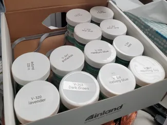 Filament box divider for Amaco glaze containers