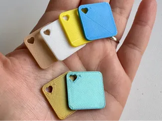 Filament swatch with heart hole