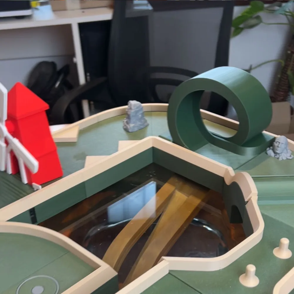 Red mill for the modular mini-golf minigame - Free 3D Print Model ...