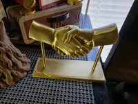 Handshake with non worn rectangle base.