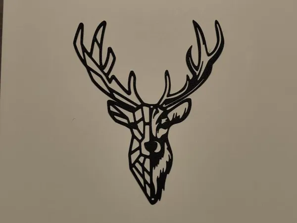 Renne low poly - déco murale