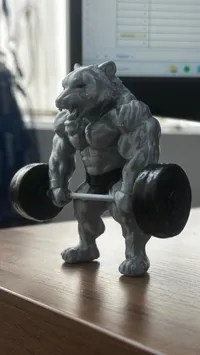 Figurine 3D tigre musclé haltérophile — photo 5
