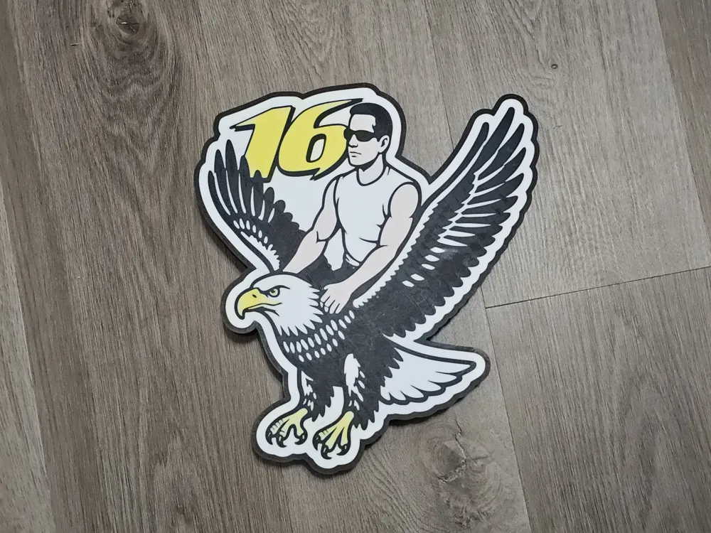 Greg Biffle on an Eagle LED Lightbox Sign - Free 3D Print Model ...