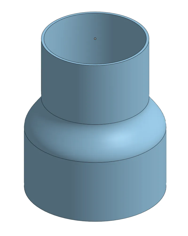 3-4" duct connector (No supports needed)