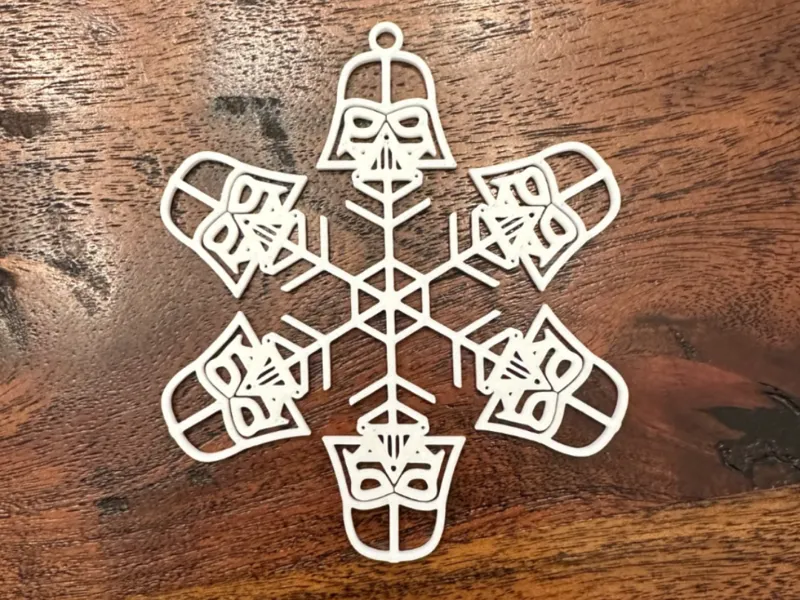 Vader-Style Snowflake Ornament