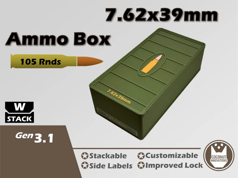 Ammo Storage Box - 7.62x39mm - 105 Rounds