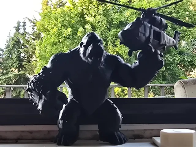 King Kong with Helicopter Action Figure