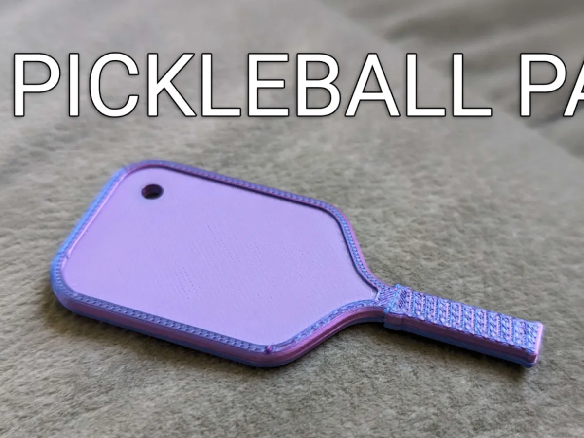 Mini Pickleball Paddle keychain by hubuki MakerWorld: Download Free 3D Models - 3D model önizlemesi