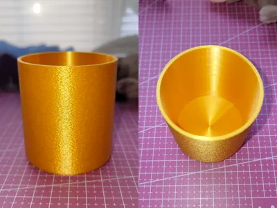 Short Fuzzy Cup for Pencils, Brushes, Tchotchkes