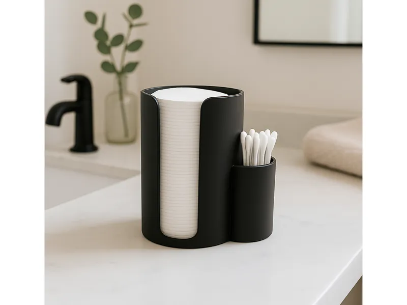 Modern Q-Tip & Cotton Pad Organizer (AI)