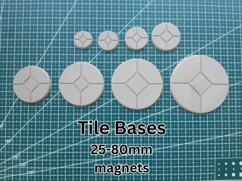 Tile Bases - 25mm - 80mm -  magnetholes
