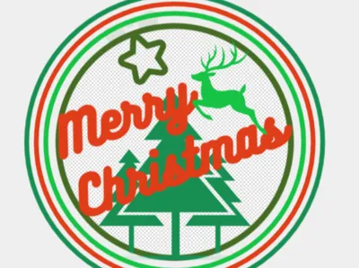 Christmas Ornament with Forest and Deer