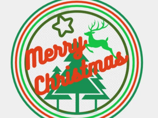 Christmas Ornament with Forest and Deer