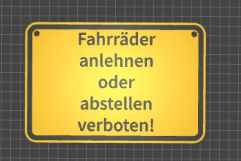 Fahrräder abstellen verboten Schild