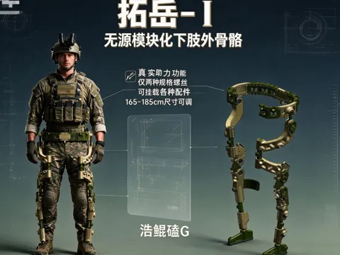 Modelo para impresión 3D: 拓岳 -Ⅰ—— 无源模块化下肢外骨骼 — referencia de MakerWorld