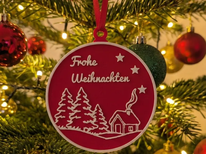 Weihnachtsbaum Anhänger "Frohe Weihnachten"