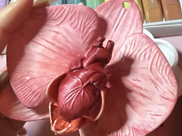 Orchid Heart Pendant