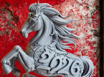 Chinese New Year Horse Tray - Year of the Horse - Free 3D Print