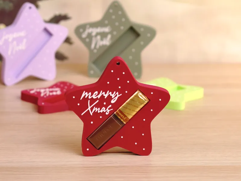 Chocolate Holder Star  “Merci”  Christmas Ornament