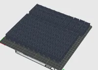 Plate full of 1x3 and 1x7 beams