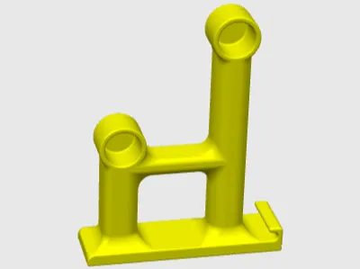 Double rod towel bar base φ19
