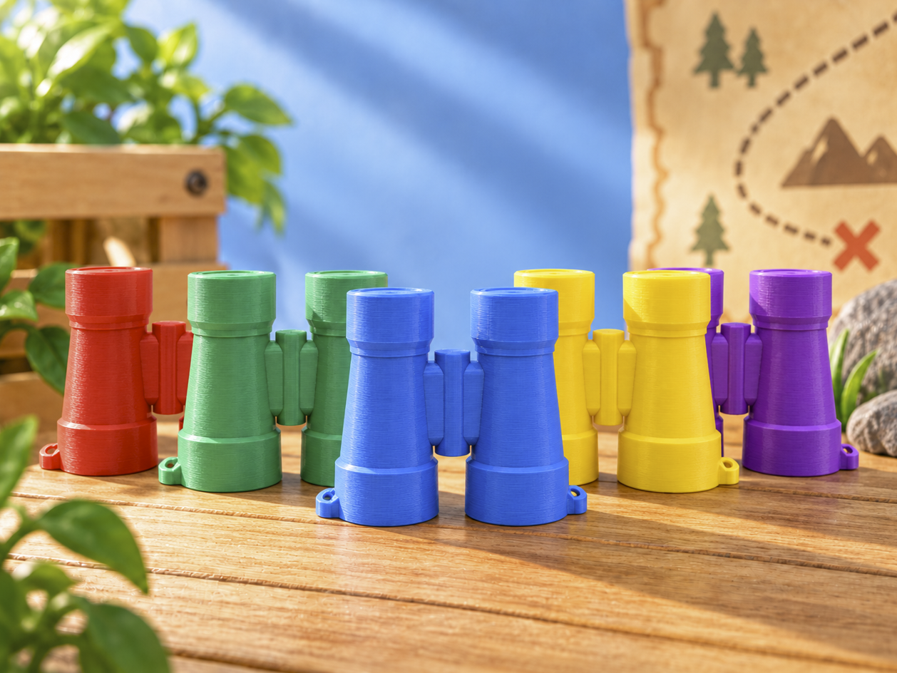 Simple Kids Binoculars | Easy Pretend Play Toy 3D model
