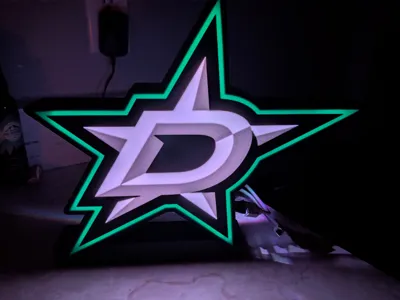 Dallas Stars Logo Lightbox