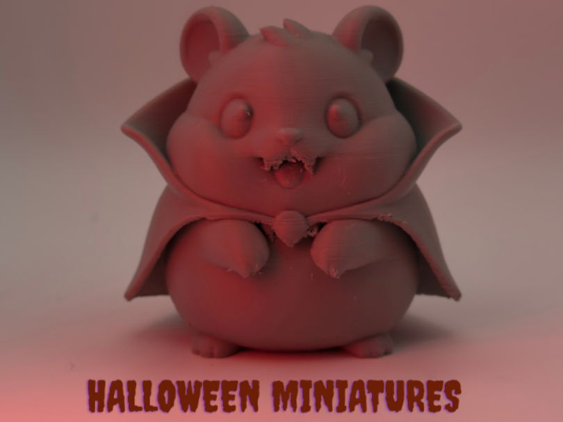 Chubby Dracula Hamster 3D model