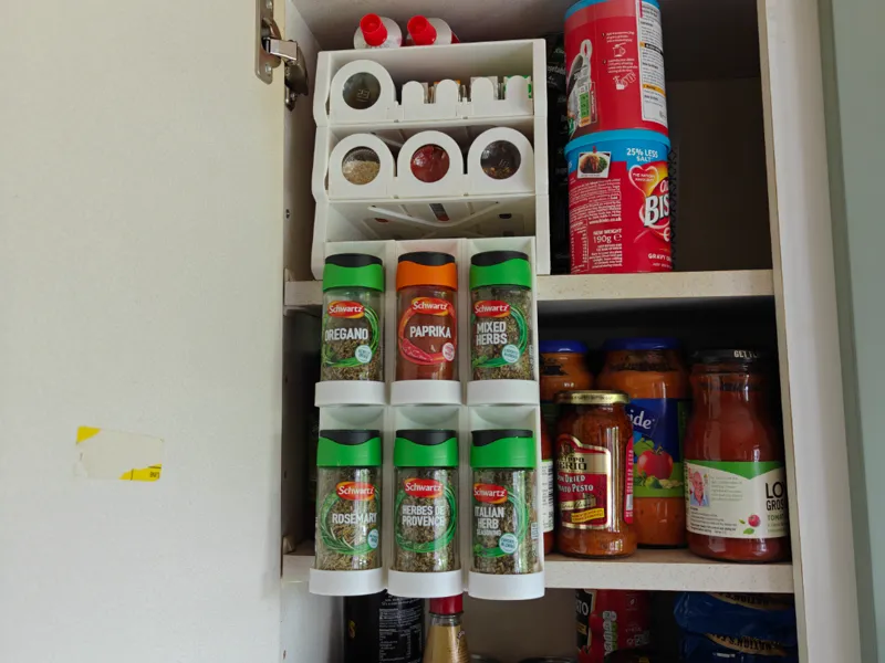 Spice jar and stock cube storage system/rack