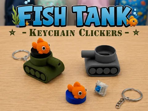 Llavero: Fish Tank - Keychain Clickers — referencia de MakerWorld