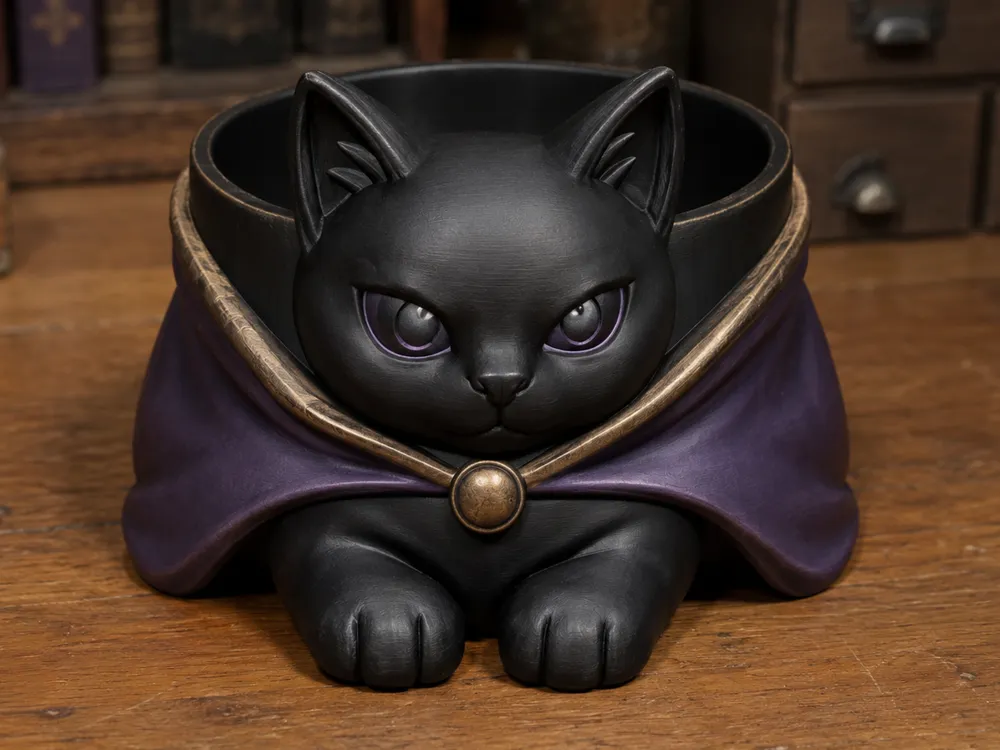Figura decorativa: Ciotola Gatto Halloween. Referencia del modelo original.