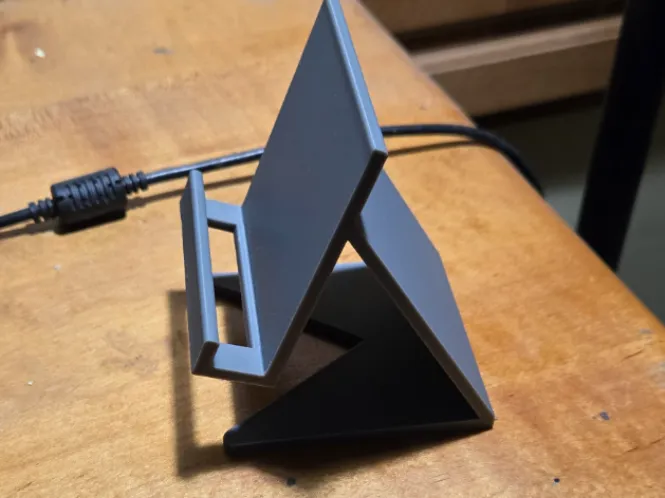 Phone stand in about an hour with charger access