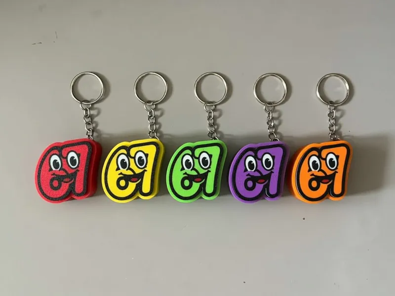 Toonish 6-7 six-seven clicky fidget keychain