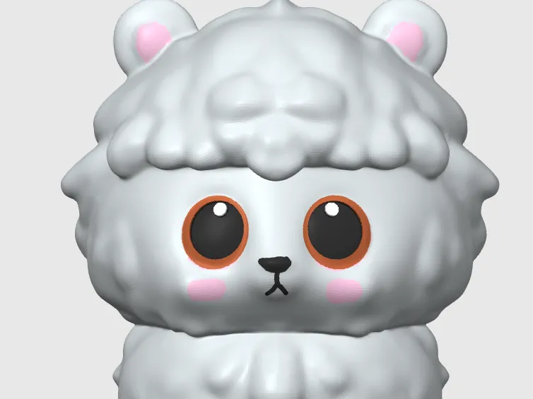 Cute fluffy Chibi Alpaca