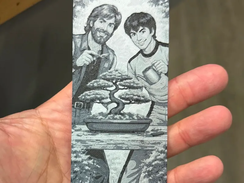 Chuck Norris Bruce Lee Bonsai Tree Bookmark