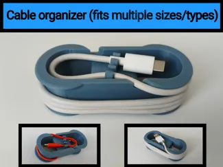 Cable organizer - Multiple sizes & types- USB