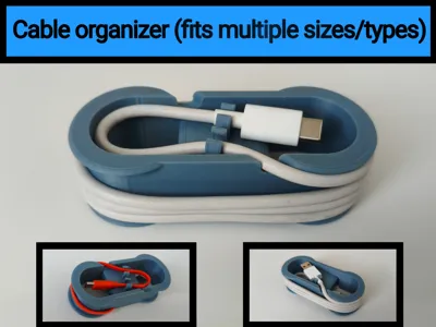 Cable organizer - Multiple sizes & types- USB