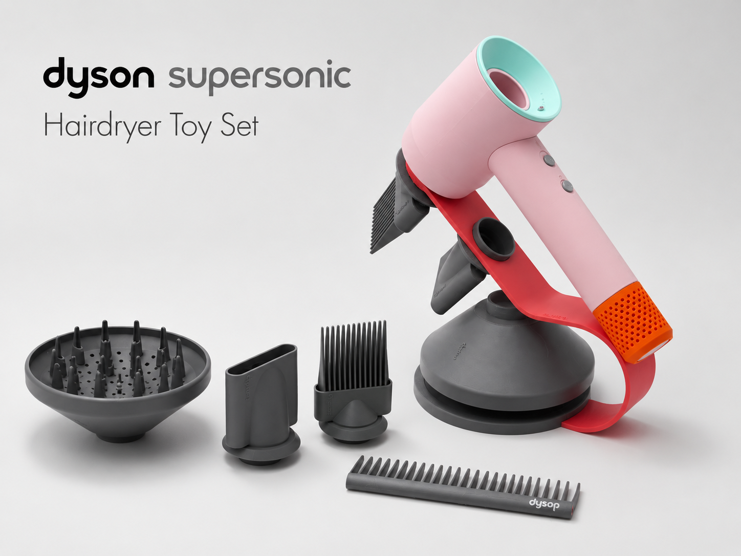 Realistic Dyson-inspired Supersonic Hairdryer Toy