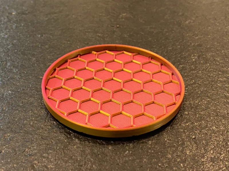 IKEA VARDAGEN Glass Coaster - Honeycomb Design