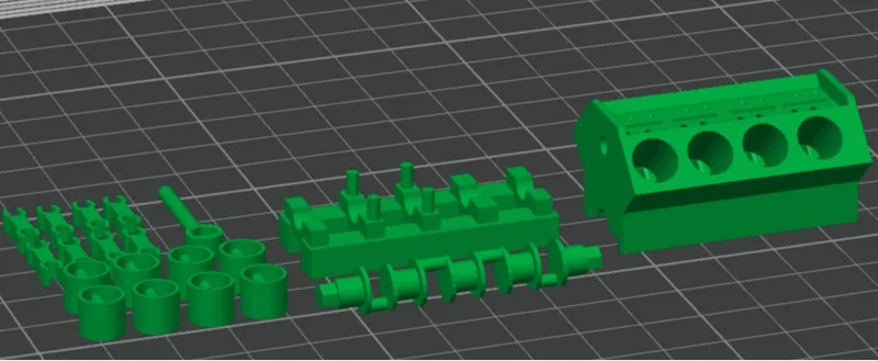 V8 engine model