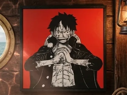 Monkey D. Luffy – Hueforge Wall Art | 40x40cm 
