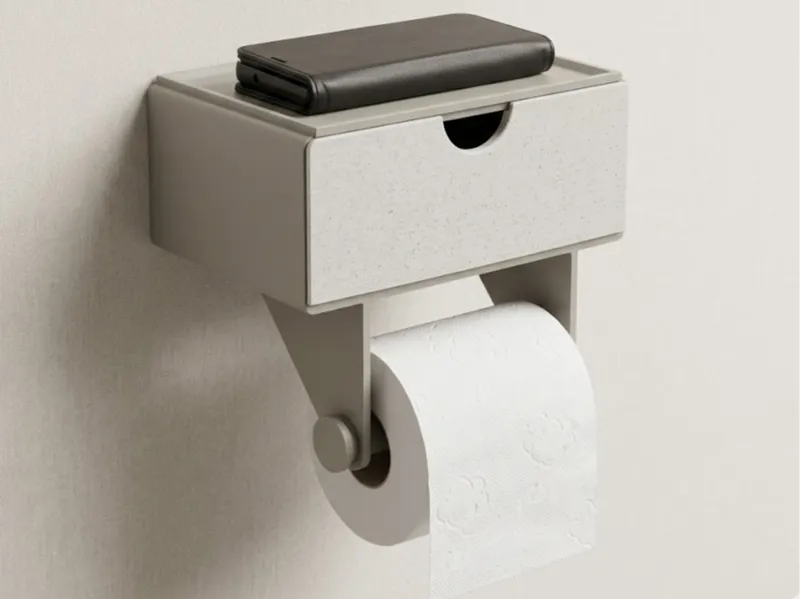 TP Holder with Phone Shelf and Storage Drawer