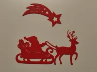 Décoration murale Traîneau du Père Noël et étoile — photo 2