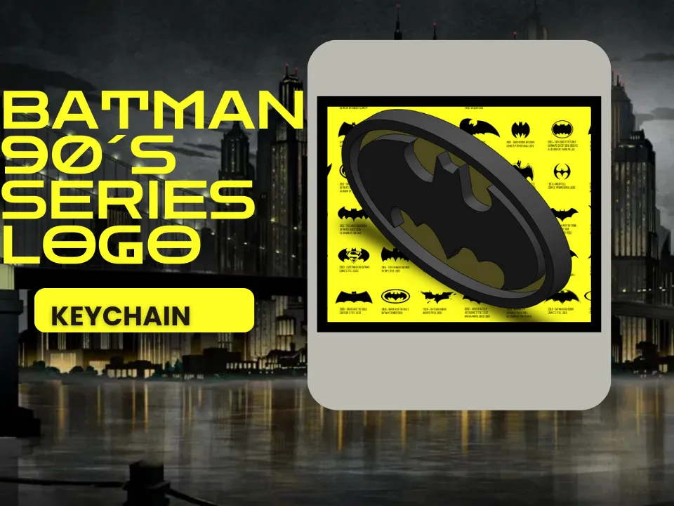 Batman 90´s serie Logo Keychain by miclo2210MakerWorld: Download Free ...
