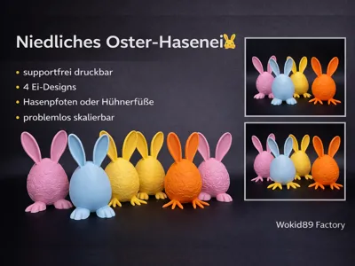 Cute Easter Bunny Egg - Support Free