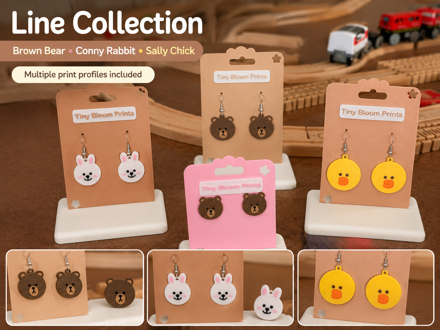 Line Collection – Bear, Conny & Sally Earrings