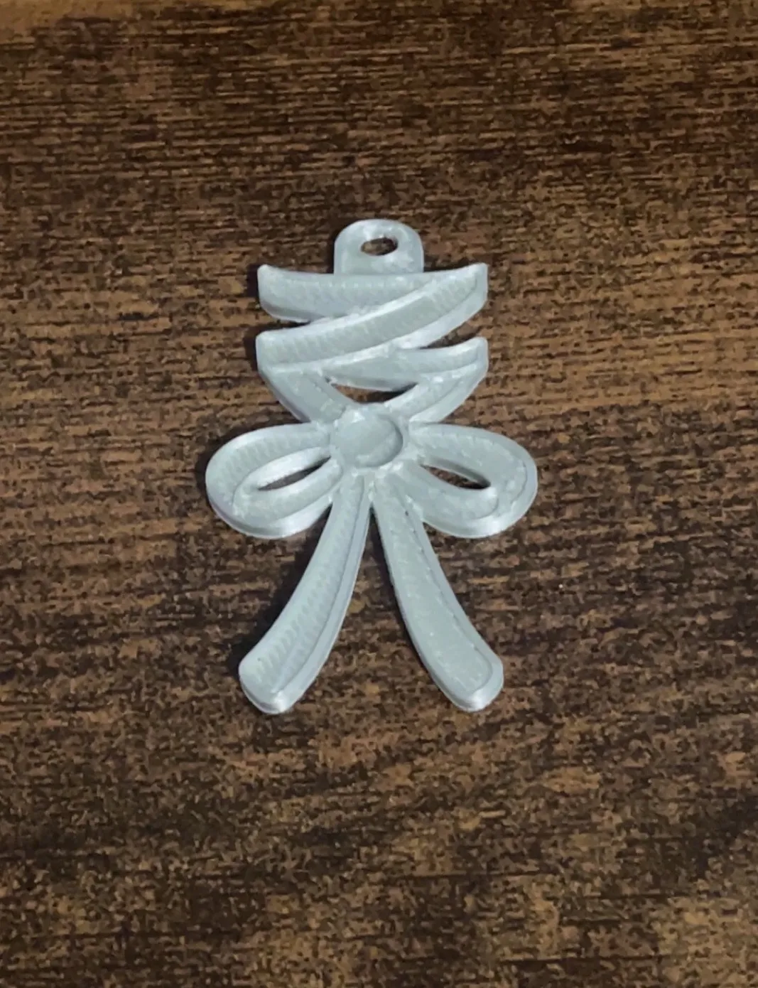 Bow with lace earring keychain or charm pendant view 3